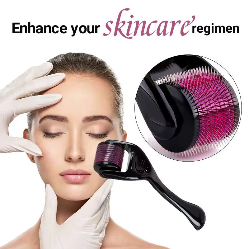 540 Titanium Scalp Derma Roller – Microneedling for Hair & Beard Growth (Sterile)